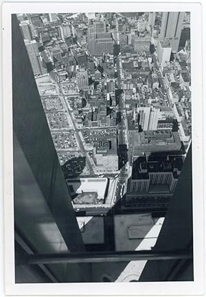 VIEW FROM ON TOP OF THE WORLD TRADE CENTER NYC c. 1973