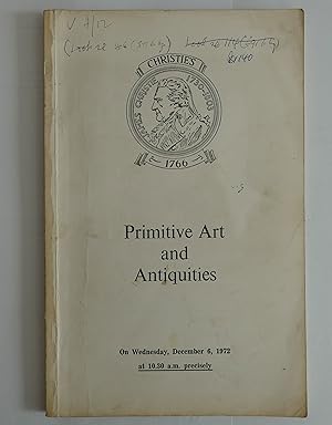 CHRISTIE'S 1766. Primitive Art and Antiquities. December 6, 1972