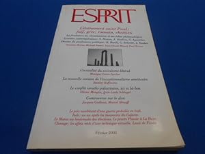 Revue ESPRIT. L'évènement Saint Paul: Juif grec romain chrétien. N°2 Fev. 2003
