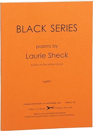 Black Series: Poems (Uncorrected Proof)