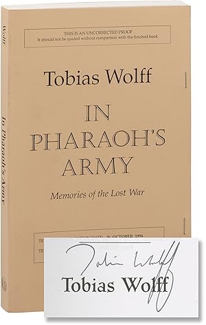 In Pharaoh's Army (Uncorrected Proof, signed by the author)