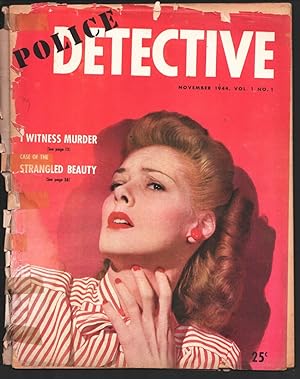Police Detective #1 11/1944-1st issue-'I Witness Murder'-Mystery pulp thrills-terror-murder-WWII ...