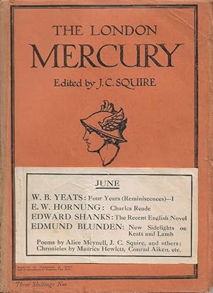 The London Mercury. Edited by J C Squire Vol.IV No.20, June 1921