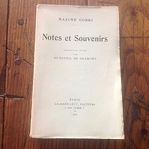 NOTES et SOUVENIRS . Edition originale traduite du russe par DUMESNIL de GRAMONT