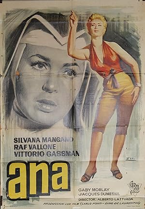 "ANNA" Réalisé par Alberto LATTUADA en 1950 avec Silvana MANGANO / Affiche espagnole originale / ...