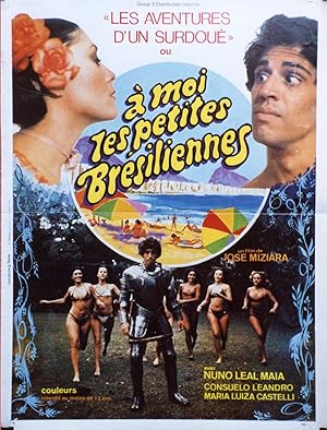 "A MOI LES PETITES BRÉSILIENNES" Réalisé par Jose MIZIARA en 1978 avec Nuno LEAL MAIA / Affiche f...