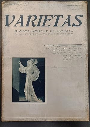 Varietas. Rivista mensile illustrata diretta da Ettore Bongiovanni, n. 10, ottobre 1930