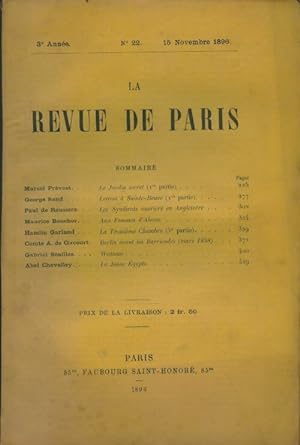 La revue de Paris 3e ann e n 22 - Collectif