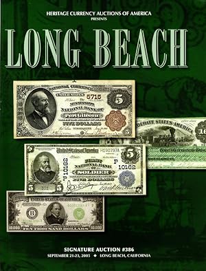 Heritage Long Beach Currency Signature Auction, #386