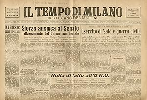 Il Tempo di Milano. Quotidiano del mattino. Disponiamo di 11 numeri del giornale pubblicati nell'...