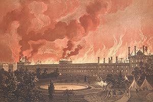 Palais des Tuileries - Paris et ses ruines, Lithographie originale
