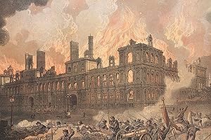 Hôtel de Ville - Paris et ses ruines, Lithographie originale