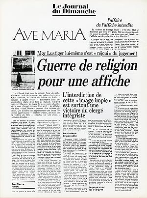 "AVE MARIA" Réalisé par Jacques RICHARD en 1984 avec Anna KARINA, Isabelle PASCO, Feodor ATKINE /...