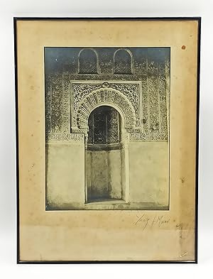 [FIRST FEMALE PHOTOGRAPHER OF TURKEY] Original unnamed photograph: Mihrab of the Mosque in the Al...