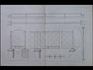NOUVELLES ANNALES DE LA CONSTRUCTION n°263 1876 - EXPOSITION UNIVERSELLE 1878, PONT METALLIQUE YO...