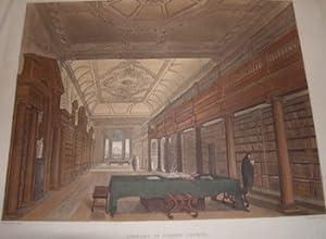 Library Of Christ Church. From Rudolf Ackermann's History Of Oxford.