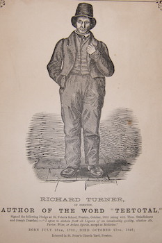 Richard Turner, Of Preston, Author Of The Word "Teetotal."