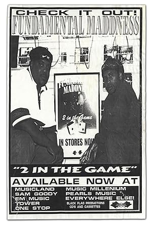 (Hip Hop Flyer) Check It Out! Fundamental Maddness "2 in the Game" Available Now At Musicland, Sa...