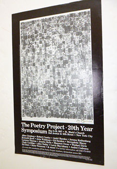 The Poetry Project, 20th Year Symposium, May 6-10 1987. Original poster, signed.