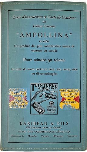 Livre d'instructions et Carte de Couleurs des Celebres Teintures "Ampollina" en tubes un produit ...