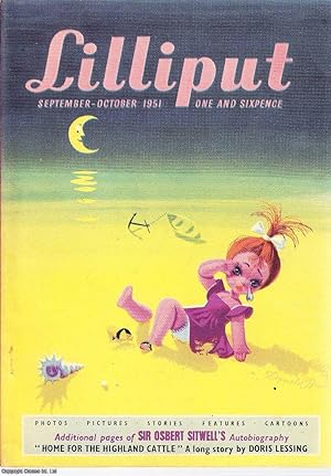 Lilliput Magazine. September-October 1951. Vol.29 no.3 Issue no.172. Ronald Searle colour drawing...