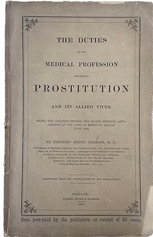 Maine Doctor Advocates for the Humane Treatment of Prostitutes, Transcript of Address, 1878