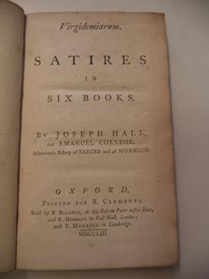 Virgidemiarum, Satires in Six Books