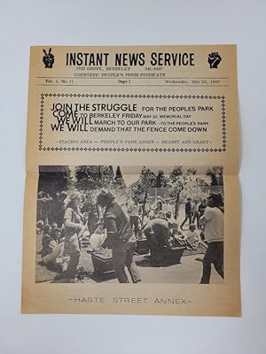 Instant News Service: Vol. 1, No. 11. Wednesday, May 28, 1969