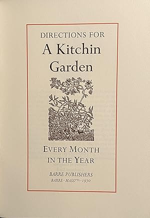 Directions for a Kitchin Garden: Every Month in the Year