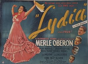 "LYDIA" Réalisé par Julin DUVIVIER en 1941 avec Merle OBERON, Joseph COTTEN, Alan MARSHAL, George...