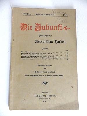 Die Zukunft. Nr. 45, Juni 1914. XXII. Jahrgang.