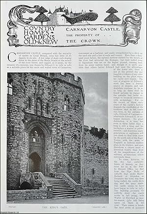 Carnarvon Castle. The Property of The Crown. Several pictures and accompanying text, removed from...