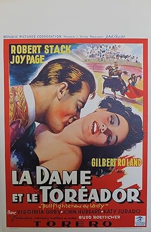 "LA DAME ET LE TORÉADOR (BULLFIGHTER & THE LADY)" Réalisé par Budd BOETTICHER en 1951 avec Robert...