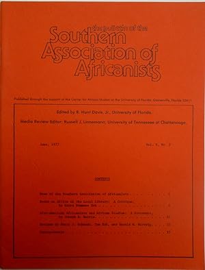 The Bulletin of the Southern Association of Africanists. June, 1977. Vol. V. No. 2