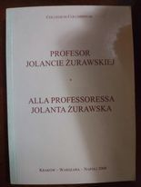 Alla professoressa Jolanta Zurawska