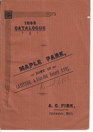 Catalogue of Maple Park [Standardbreds]