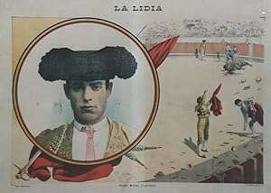 "RAFAEL MOLINA" Imagerie originale entoilée pour LA LIDIA (1899) / Typo-litho R. ESTEBAN / Imp. J...