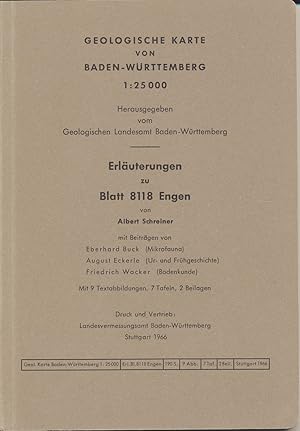 Erläuterungen zu Blatt 8118 Engen. Geologische Karte von Baden-Württemberg 1 : 25 000.