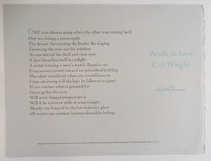 Ponds, in Love (Signed Broadside Poem)