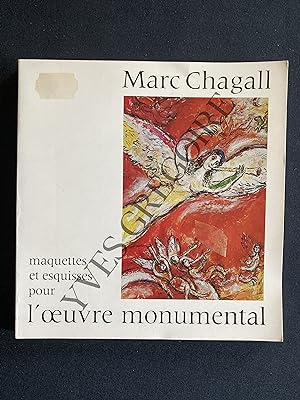 MARC CHAGALL-MAQUETTES ET ESQUISSES POUR L'OEUVRE MONUMENTAL-CATALOGUE-MUSEE DE NICE--JUILLET-SEP...