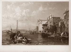 VENICE After STANFIELD Engraved by COUSEN,1849 Steel Engraving