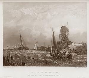 THE SCHELDT TEXEL ISLAND After STANFIELD Engraved by WALLIS,1849 Steel Engraving
