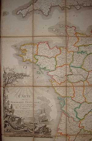 Carte de la République Française divisée en 102 départemens