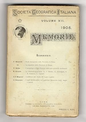 Memorie. Volume XII. 1905.