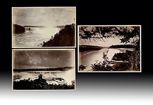 [Panorama] Three 19th Century Notman Studio Photographs of Niagara Falls, Canada & USA