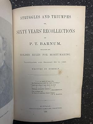 STRUGGLES AND TRIUMPHS OR, SIXTY YEARS RECOLLECTIONS OF P.T. BARNUM