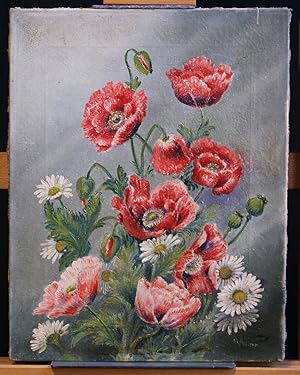 Blumenstück mit Mohnblumen und Margeriten, 1. Hälfte 20. Jh.