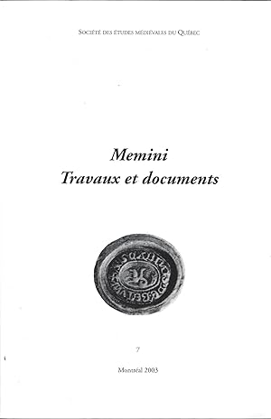 Memini Travaux et documents, numéro 7