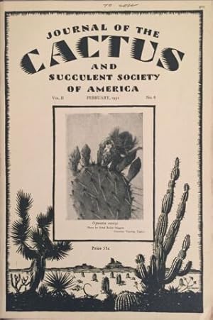 Cactus & Succulent journal Volume II, February 1931, No.8.