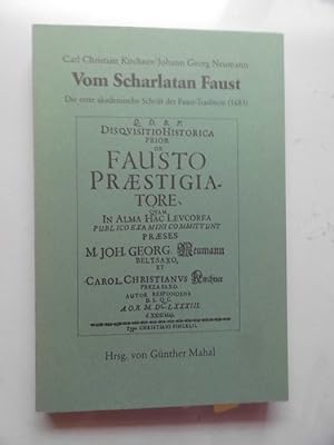 Vom Scharlatan Faust erste akademische Schrift der Faust-Tradition
